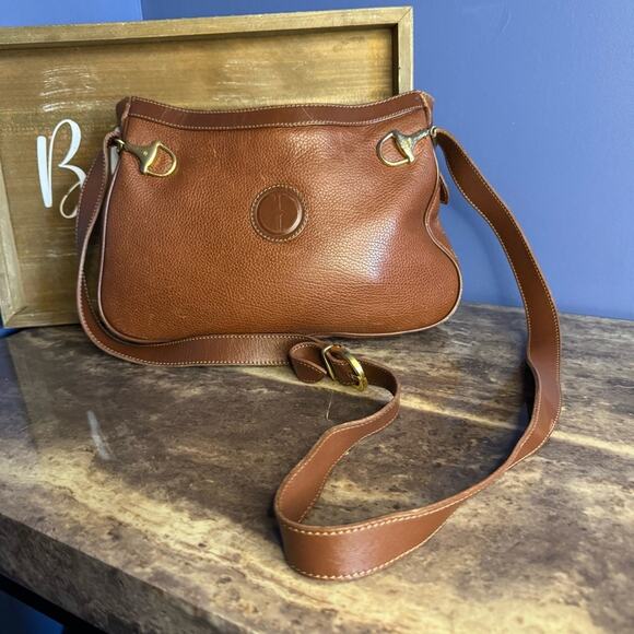 GUCCI - TAN LEATHER CROSS BODY - VINTAGE - Picture 1 of 16